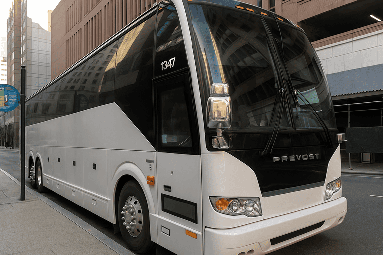 a Charter Bus Rental Renton coach bus