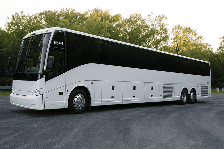 exterior of Charter Bus Rental Renton coach bus