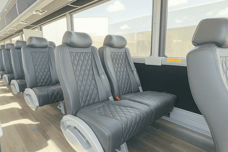 interior of Charter Bus Rental Renton charter bus